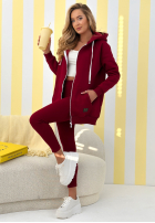 Rozpinana Hanorac z kapturem Siempre burgundowa II