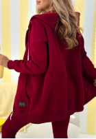 Rozpinana Hanorac z kapturem Siempre burgundowa II