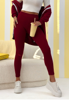 Prążkowane Colanți Siempre burgundowe II