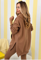 Hanorac z kieszenią i kapturem Siempre camel