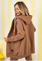 Rozpinana Hanorac z kapturem Siempre camel