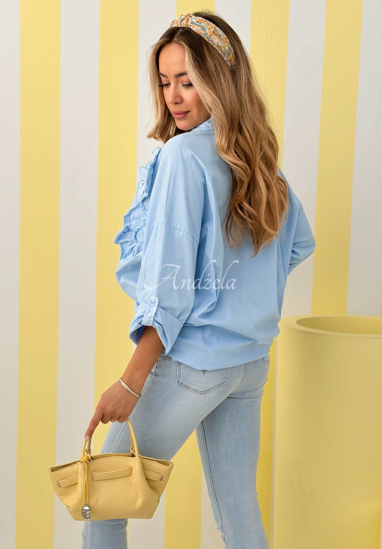 Cămașă din bumbac cu flori aplicate April Flowers