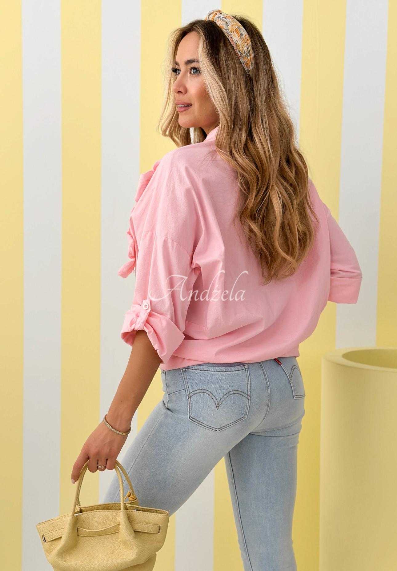 Cămașă din bumbac cu flori aplicate April Flowers