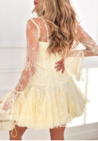 Rozkloszowana Rochie z koronki Like A Fairy ecru