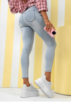 Pantaloni din denim skinny Margaret albastru deschis