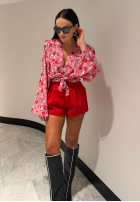 Kwiecista Bluză z wiązaniem La Milla Khloe roz