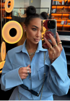 din denim Cămașă La Milla Kaylee albastră