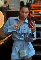 din denim Cămașă La Milla Kaylee albastră