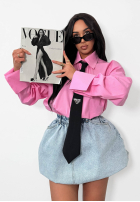 Cămașă z krawatem La Milla Kendall albă