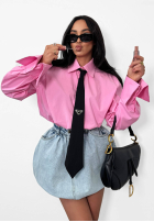 Cămașă z krawatem La Milla Kendall albă