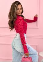 Body longsleeve z półgolfem w serduszka Broke My Heart roz