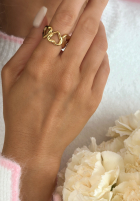 Regulowany Inel serca Silent Glow aurii