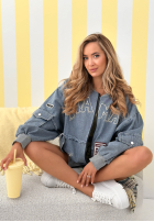 din denim Geacă Nothing Is Impossible albastru deschis