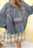 din denim Geacă Nothing Is Impossible albastru deschis