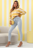 Pantaloni din denim skinny Quinn albastru deschis