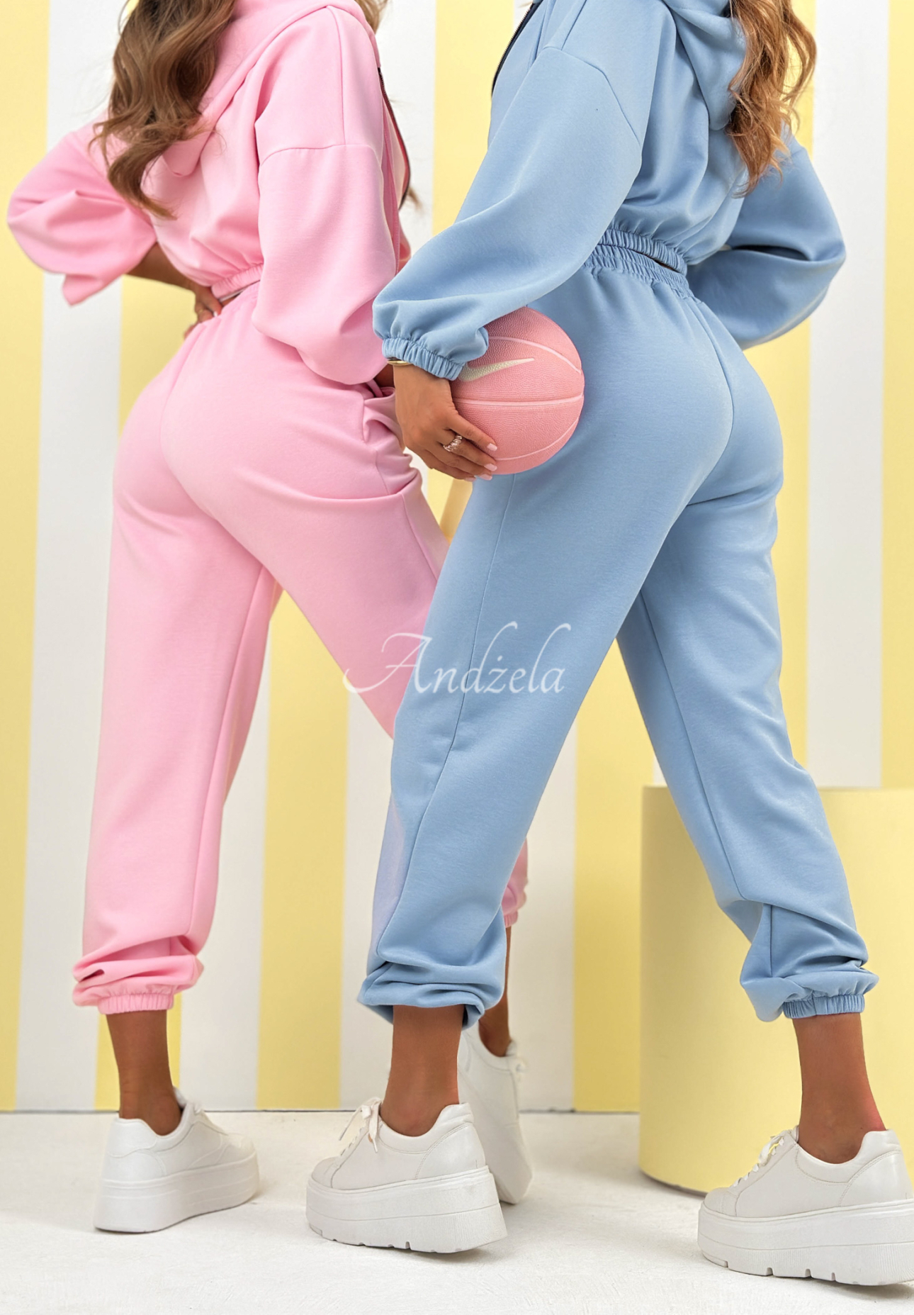 Pantaloni de trening din viscoză cu manșete New Season Baddie