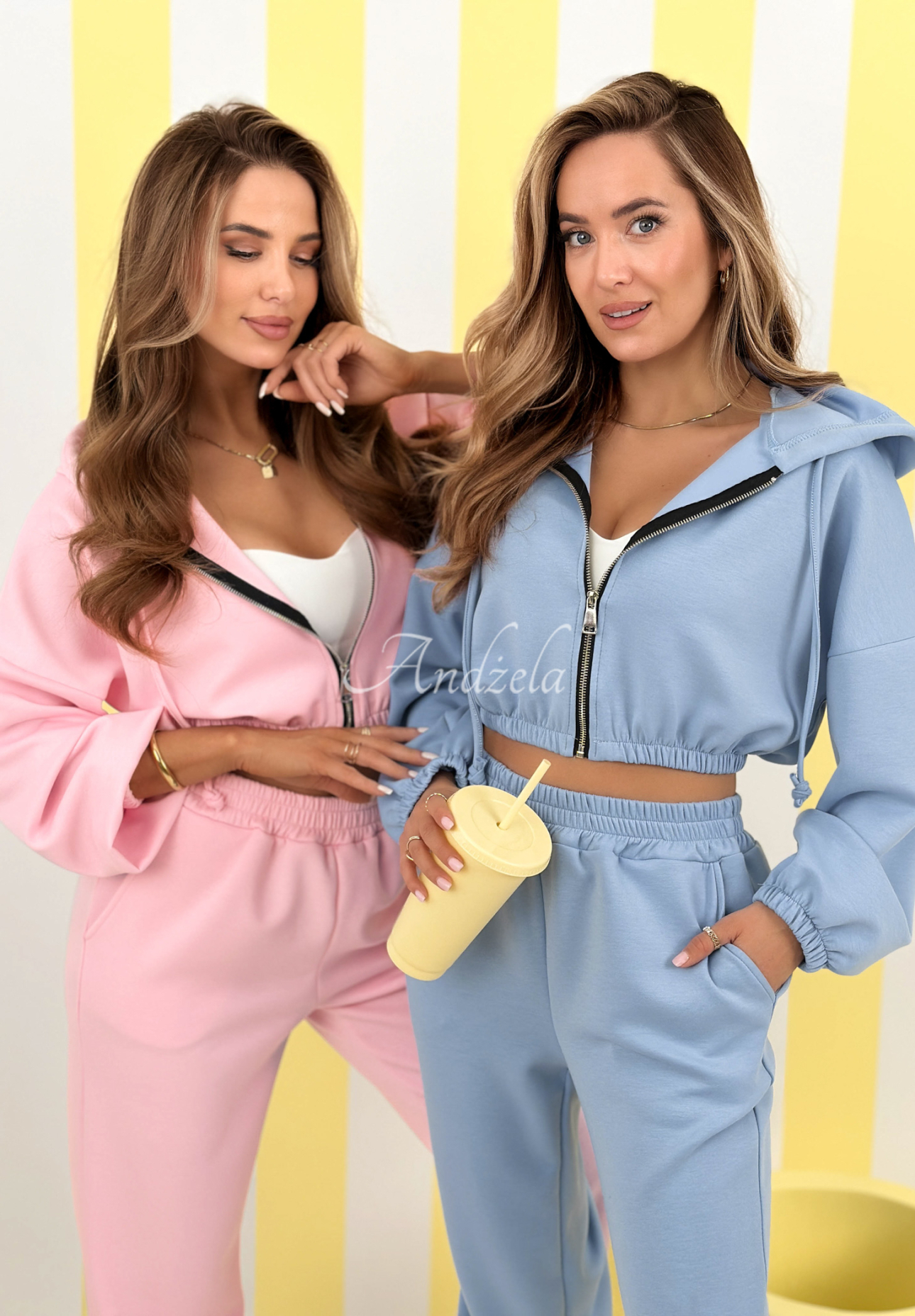 Pantaloni de trening din viscoză cu manșete New Season Baddie