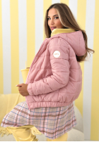 Pikowana Geacă z kapturem Warm Daylight bej