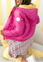 Pikowana Geacă z kapturem Warm Daylight bej