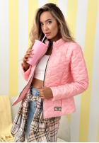 Scurtă pikowana Geacă Soft Wind roz pudră