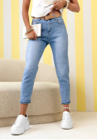 Pantaloni din denim skinny z paskiem Millie albastre