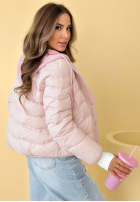 Puchowa Geacă z kapturem Kayla albastru azuriu