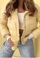 Puchowa Geacă z kapturem Kayla albastru azuriu