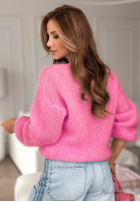 Miękki moherowy sweterek z dekoltem Sweet Cotton Candy roz