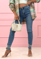 Pantaloni din denim skinny There You Are albastre