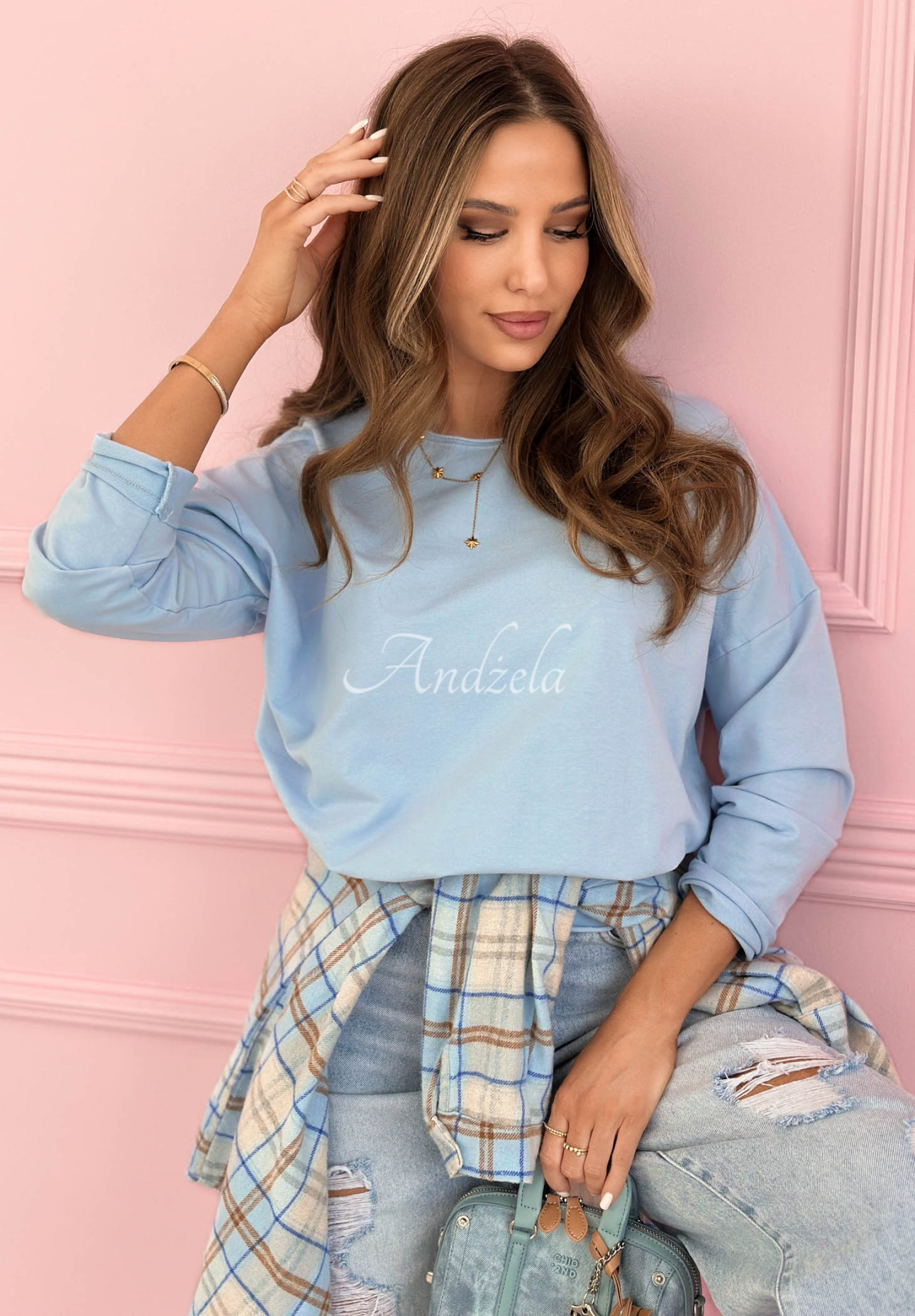 Bluză din bumbac tip longsleeve Hey Spring
