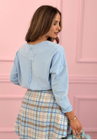 Bluză longsleeve Hey Spring albastru azuriu