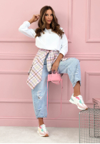 Bluză longsleeve Hey Spring albă