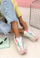 Sneakersy Running Towards You biało-roz