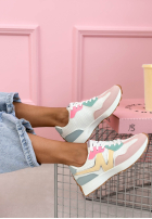 Sneakersy Running Towards You biało-roz