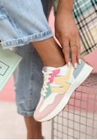 Sneakersy Running Towards You biało-roz