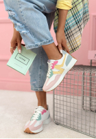 Sneakersy Running Towards You biało-roz