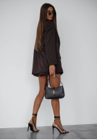 Sacou z wiązaniem She Believed It ciocolatie