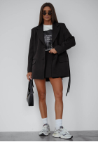 Sacou z wiązaniem She Believed It negru