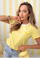 Tricou în dungi cu inimioară Love Spell