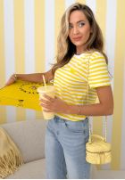 Tricou în dungi cu inimioară Love Spell