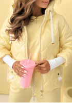 Pikowana Geacă z kapturem Hello Spring bej