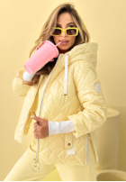 Pikowana Geacă z kapturem Hello Spring bej