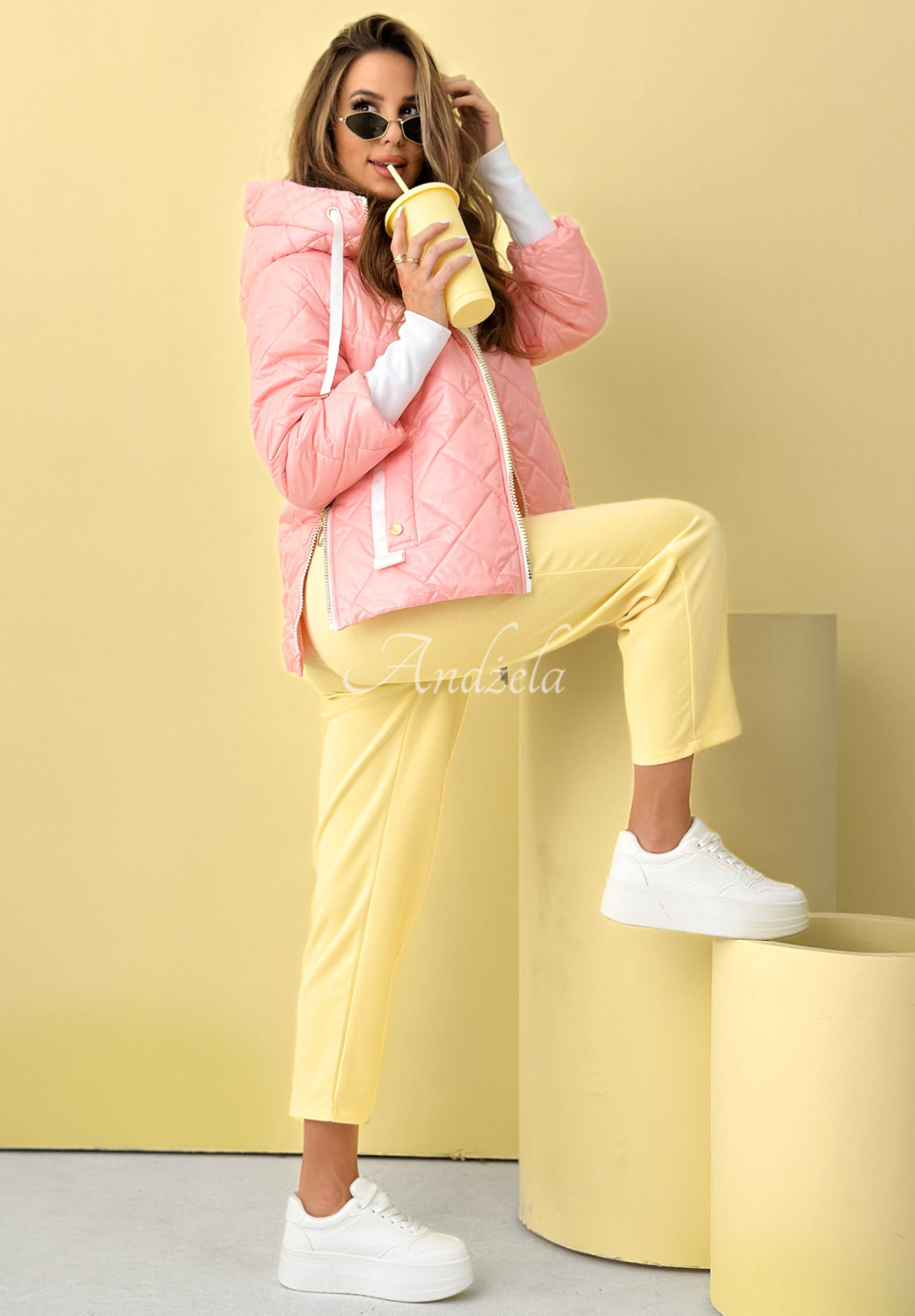 Geacă matlasată cu glugă Hello Spring