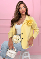 Sacou oversize z różą Elegant Rosalia galben