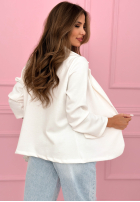 Sacou oversize z różą Elegant Rosalia ecru