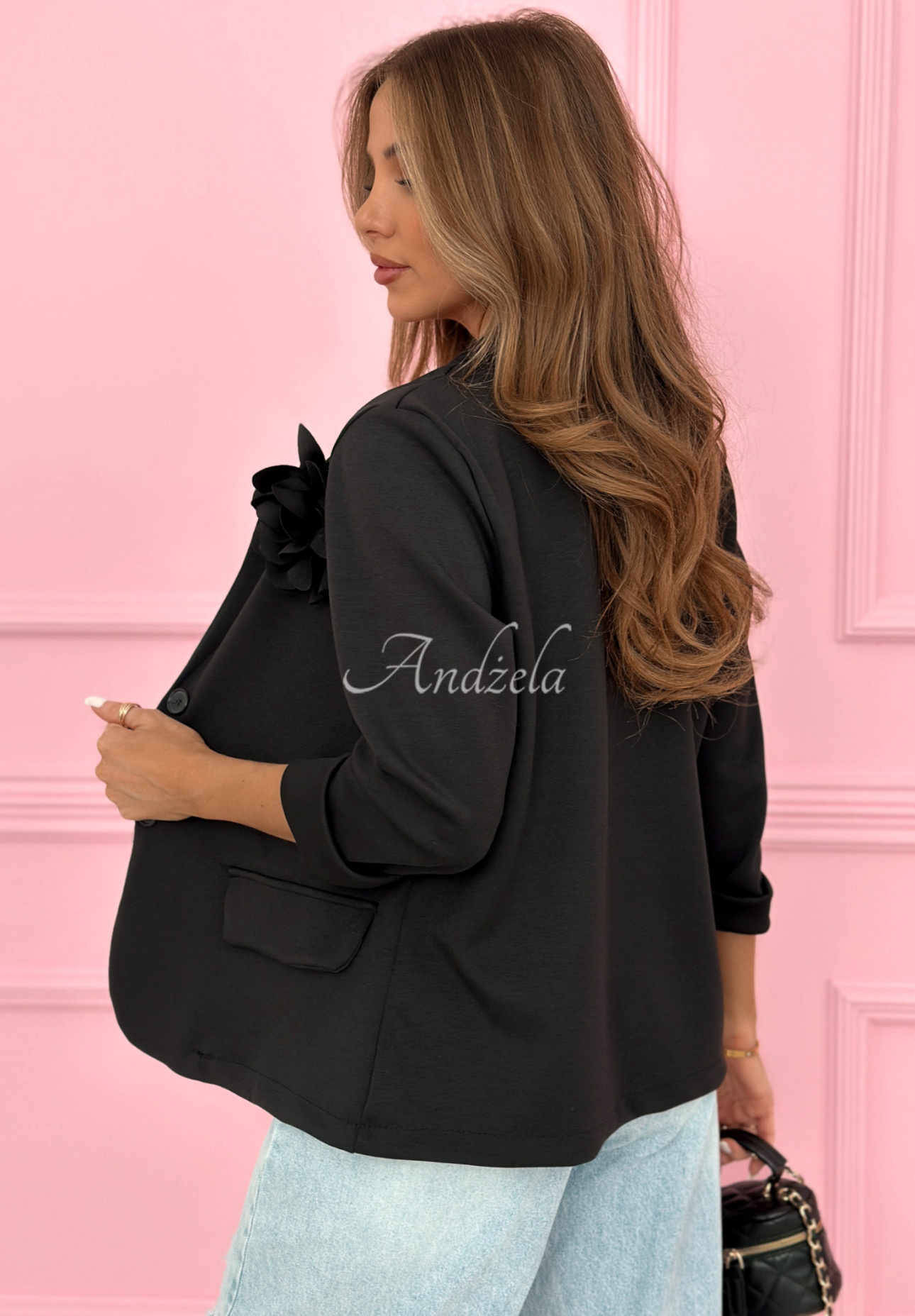 Sacou cu trandafir și viscoză Elegant Rosalia