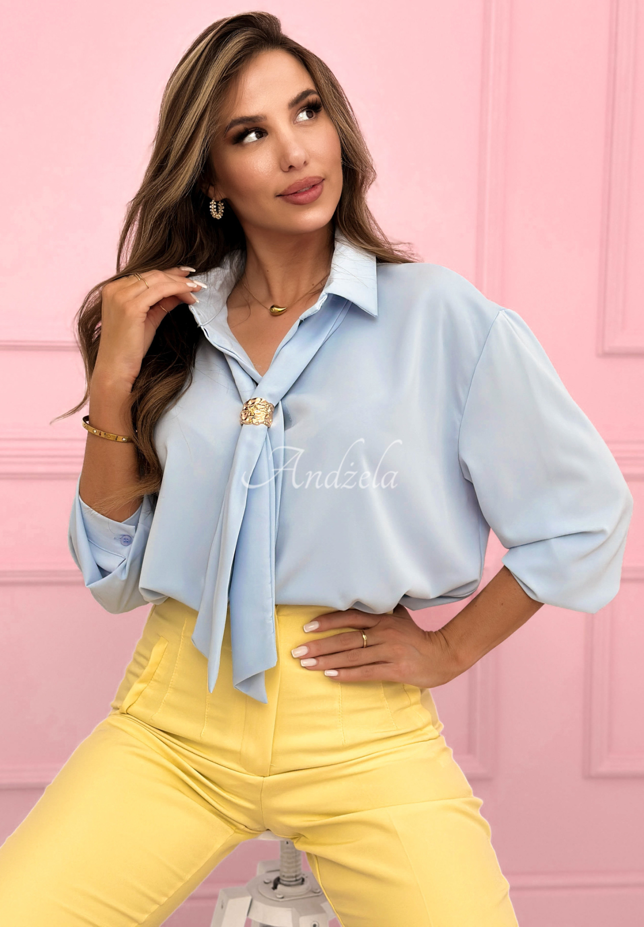 Cămașă elegantă cu legare Fresh Tulips