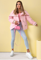 Pikowana Geacă z kołnierzem Where Are We albă