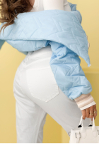 Pantaloni din denim skinny z koronkowymi naszywkami World Of Lace białe