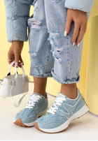 din denim sneakersy Running Towards You albastru deschis